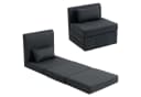 HOMCOM Bodenkissen Schlafsessel Klappbar Grau Bild 1