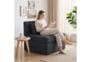 HOMCOM Bodenkissen Schlafsessel Klappbar Grau Bild 2
