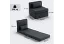 HOMCOM Bodenkissen Schlafsessel Klappbar Grau Bild 3