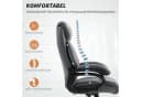 HOMCOM Bürostuhl Chefsessel PU-Leder grau Federpolsterung Bild 4