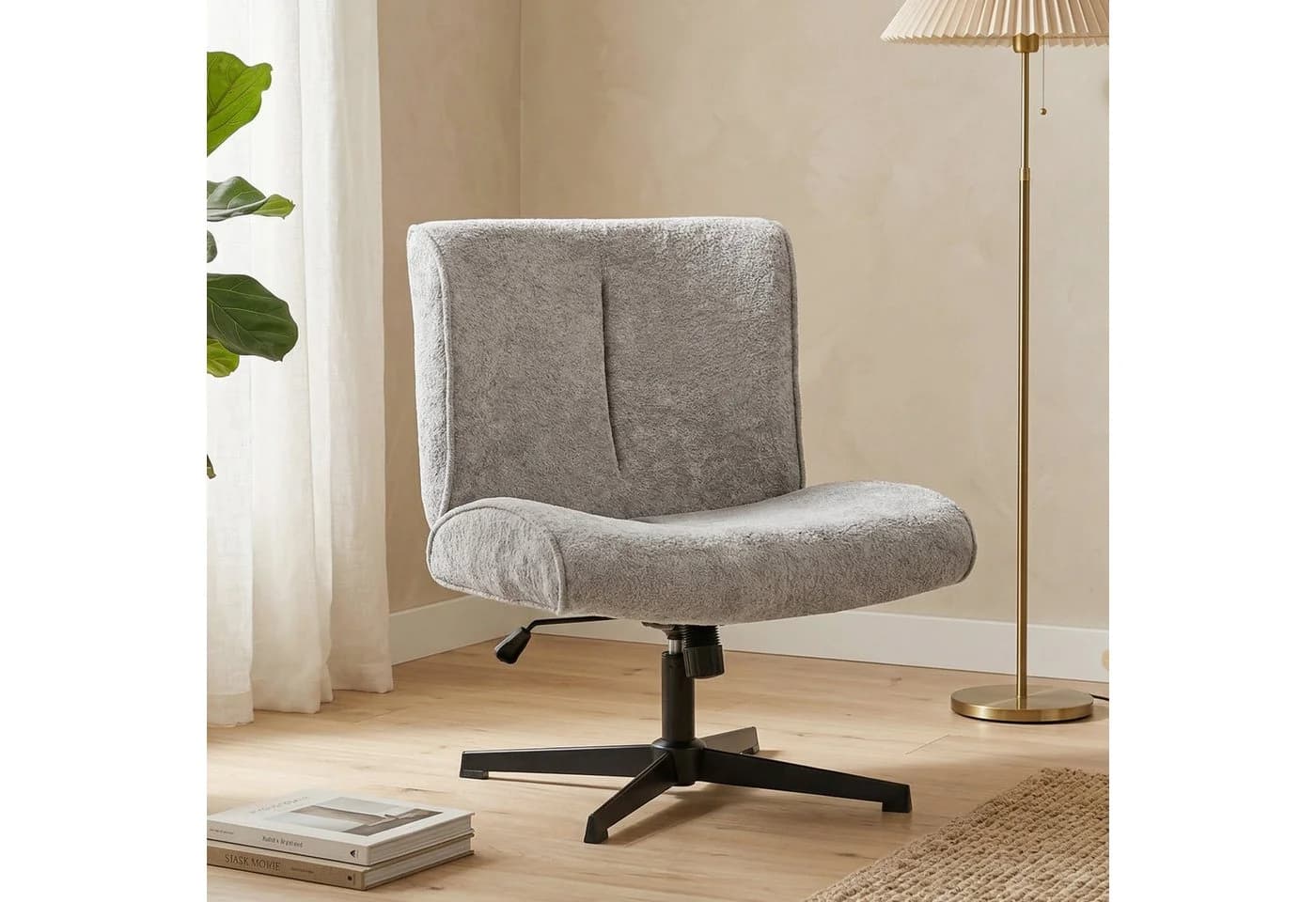 HOMCOM Relaxsessel Grau 360° Drehung höhenverstellbar