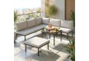 Outsunny Gartenlounge Set 6-tlg. mit Zweisitzer, Stühlen & Tisch Hellgrau Bild 2