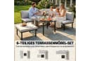 Outsunny Gartenlounge Set 6-tlg. mit Zweisitzer, Stühlen & Tisch Hellgrau Bild 4