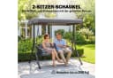 Outsunny Hollywoodschaukel 2-Sitzer mit Sonnendach grau Bild 4