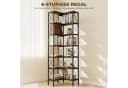 HOMCOM Bücherregal Eckregal 6 Ebenen Industrial Rustikal-Braun Bild 5
