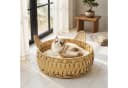 PawHut Katzenbett Ratten mit abnehmbarem Kissen Hellbraun Bild 2