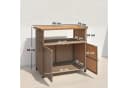 Outsunny Servierwagen mit Eukalyptusholz-Arbeitsplatte und PE-Rattan Bild 3