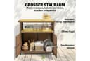 Outsunny Servierwagen mit Eukalyptusholz-Arbeitsplatte und PE-Rattan Bild 5