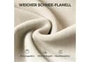 HOMCOM Schreibtischstuhl Schneeflanellstoff Cremeweiß Wippfunktion Bild 4