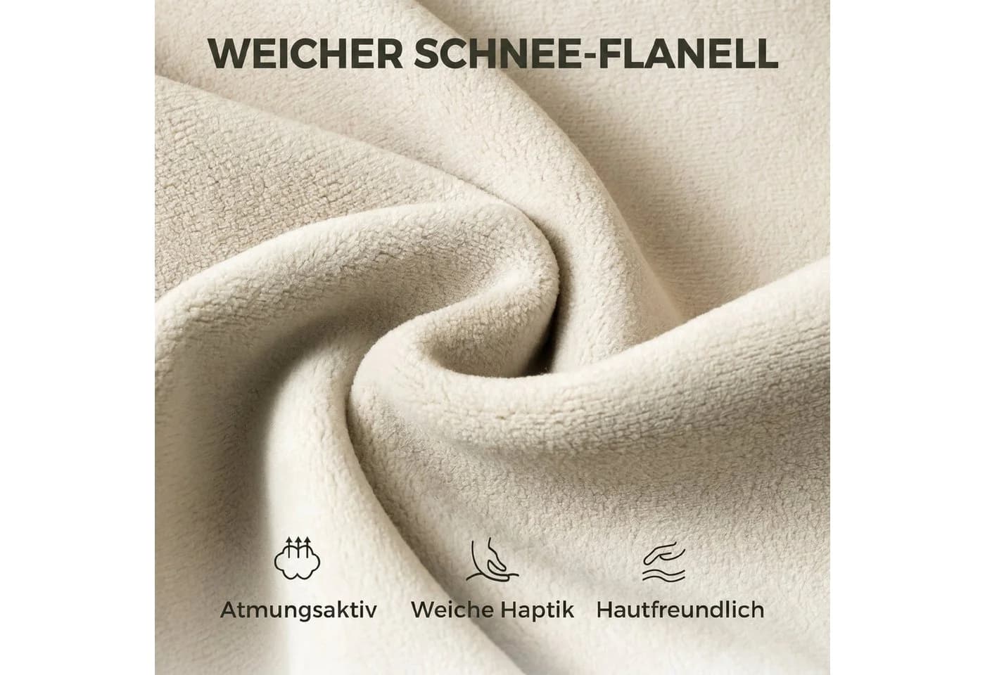 HOMCOM Schreibtischstuhl Schneeflanellstoff Cremeweiß Wippfunktion - Bild 4