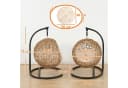 PawHut Katzenhaus Rattan mit Kissen und Spielball Bild 3