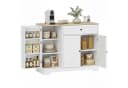 HOMCOM Sideboard Buffetschrank Weiß Landhausstil Bild 1