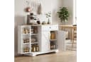 HOMCOM Sideboard Buffetschrank Weiß Landhausstil Bild 2
