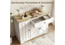 HOMCOM Sideboard Buffetschrank Weiß Landhausstil Bild 5