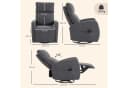 HOMCOM Massagesessel mit Wärme und Vibration Dunkelgrau Chenille Bild 3
