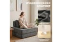 HOMCOM Bodenkissen Klappbar Grau 2-in-1 Schlafsessel mit Chenille-Optik Bild 5