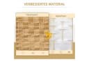 HOMCOM Paravent Faltbar Raumteiler Naturholz Bild 5