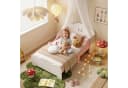 AIYAPLAY Kinderbett Rosa Weiß mit Schutzgitter Montessori Design Bild 2