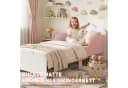 AIYAPLAY Kinderbett Rosa Weiß mit Schutzgitter Montessori Design Bild 4