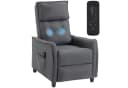 HOMCOM Massagesessel Fernsehsessel Grau mit Massagefunktion und Liegefunktion Bild 1