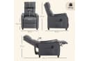 HOMCOM Massagesessel Fernsehsessel Grau mit Massagefunktion und Liegefunktion Bild 3