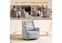HOMCOM Relaxsessel Hellgrau mit Liege- und Drehfunktion Bild 5