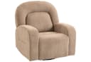 HOMCOM Relaxsessel mit Liege- und Drehfunktion, Samt-Optik Braun Bild 1