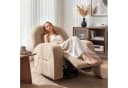 HOMCOM Relaxsessel mit Liege- und Drehfunktion, Samt-Optik Braun Bild 2