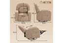 HOMCOM Relaxsessel mit Liege- und Drehfunktion, Samt-Optik Braun Bild 3