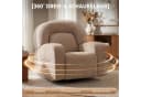 HOMCOM Relaxsessel mit Liege- und Drehfunktion, Samt-Optik Braun Bild 5