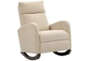 HOMCOM Schaukelstuhl mit Cordbezug und Stauraumtaschen Beige Bild 1