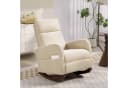 HOMCOM Schaukelstuhl mit Cordbezug und Stauraumtaschen Beige Bild 2