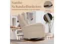 HOMCOM Schaukelstuhl mit Cordbezug und Stauraumtaschen Beige Bild 4