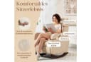 HOMCOM Schaukelstuhl mit Cordbezug und Stauraumtaschen Beige Bild 5