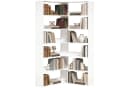 HOMCOM Bücherregal L-förmig 7 Ebenen Weiß Holzoptik Bild 1