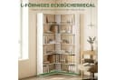HOMCOM Bücherregal L-förmig 7 Ebenen Weiß Holzoptik Bild 4