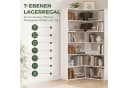 HOMCOM Bücherregal L-förmig 7 Ebenen Weiß Holzoptik Bild 5