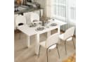 HOMCOM Ausziehbarer Esstisch Weiß MDF Bild 2