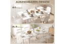 HOMCOM Ausziehbarer Esstisch Weiß MDF Bild 4