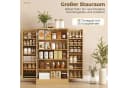 HOMCOM Hochschrank Vitrinenschrank mit Rattanoptik und 12 Gewürzfächern Bild 4