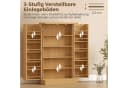 HOMCOM Hochschrank Vitrinenschrank mit Rattanoptik und 12 Gewürzfächern Bild 5