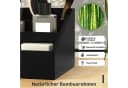 HOMCOM Schreibtischorganizer Schwarz mit 2 Schubladen und 7 Fächern Bild 5