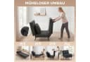 HOMCOM 3-in-1 Schlafsofa Schlafsessel Dunkelgrau mit Bettfunktion Bild 4