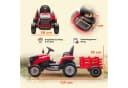 AIYAPLAY Elektro-Kindertraktor Aufsitz-Traktor mit Fernbedienung Rot Bild 3