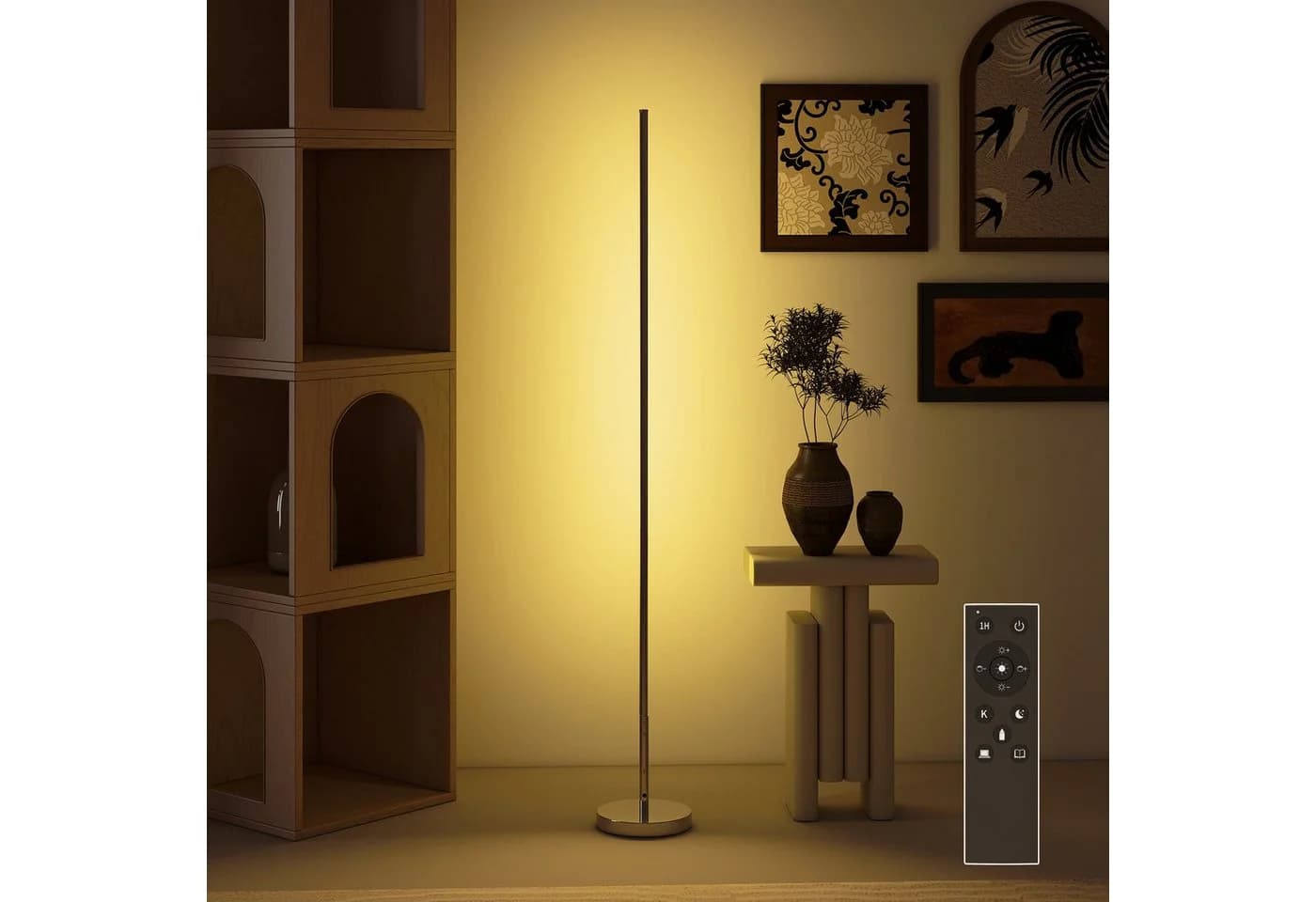 HOMCOM Dimmbare LED Stehlampe mit Fernbedienung und Fußschalter - Bild 2
