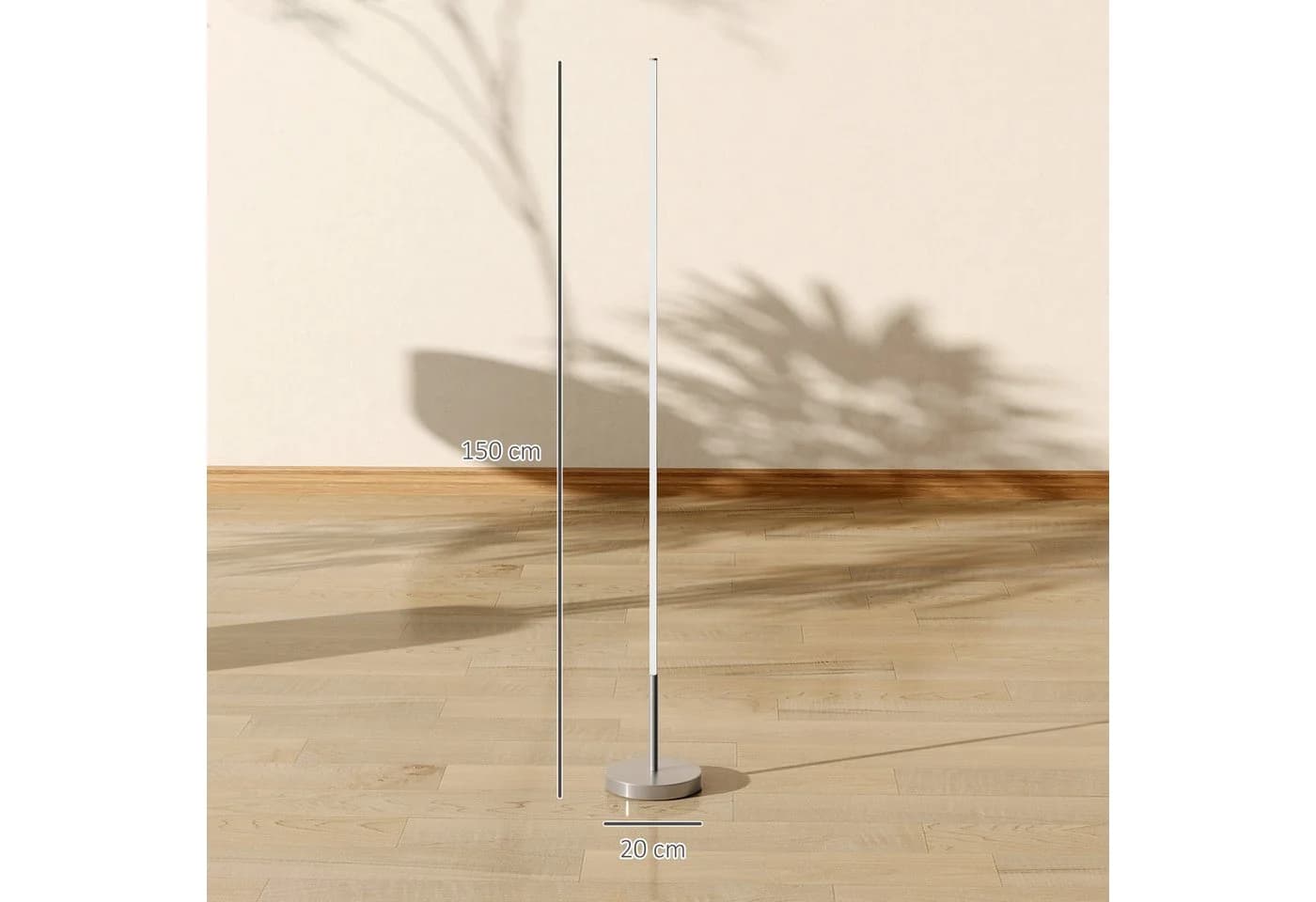 HOMCOM Dimmbare LED Stehlampe mit Fernbedienung und Fußschalter - Bild 3