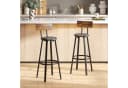 HOMCOM Barhocker 2er Set Industrial Design Braun Schwarz Bild 2