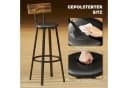 HOMCOM Barhocker 2er Set Industrial Design Braun Schwarz Bild 4