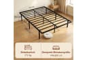 HOMCOM Metallbett Schwarz mit Lattenrost und Stauraum Bild 3