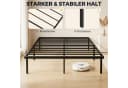 HOMCOM Metallbett Schwarz mit Lattenrost und Stauraum Bild 4